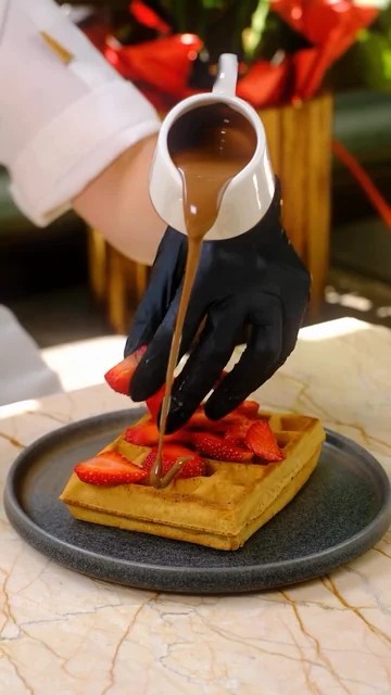 Belçika çikolatalı waffle